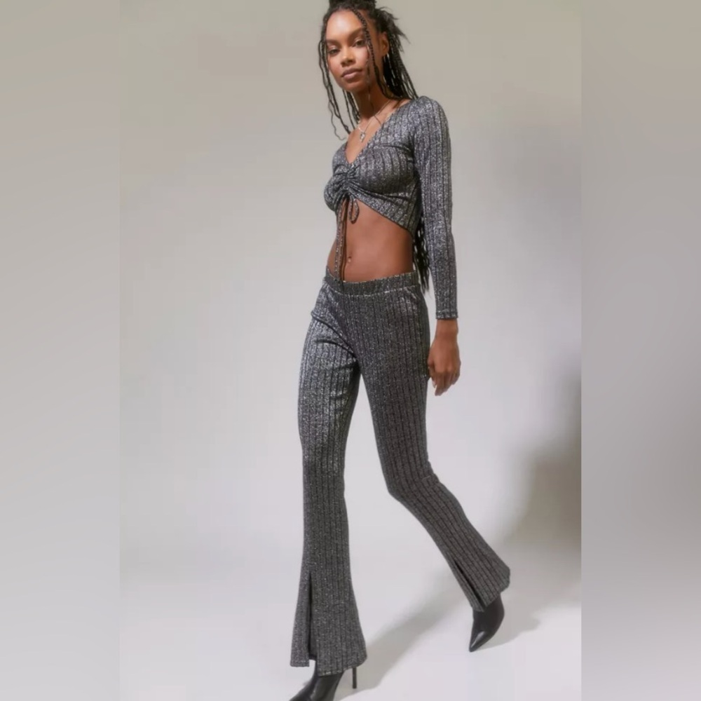 UO Silver Flared Pants